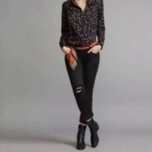 CAbi slim boyfriend distressed jeans